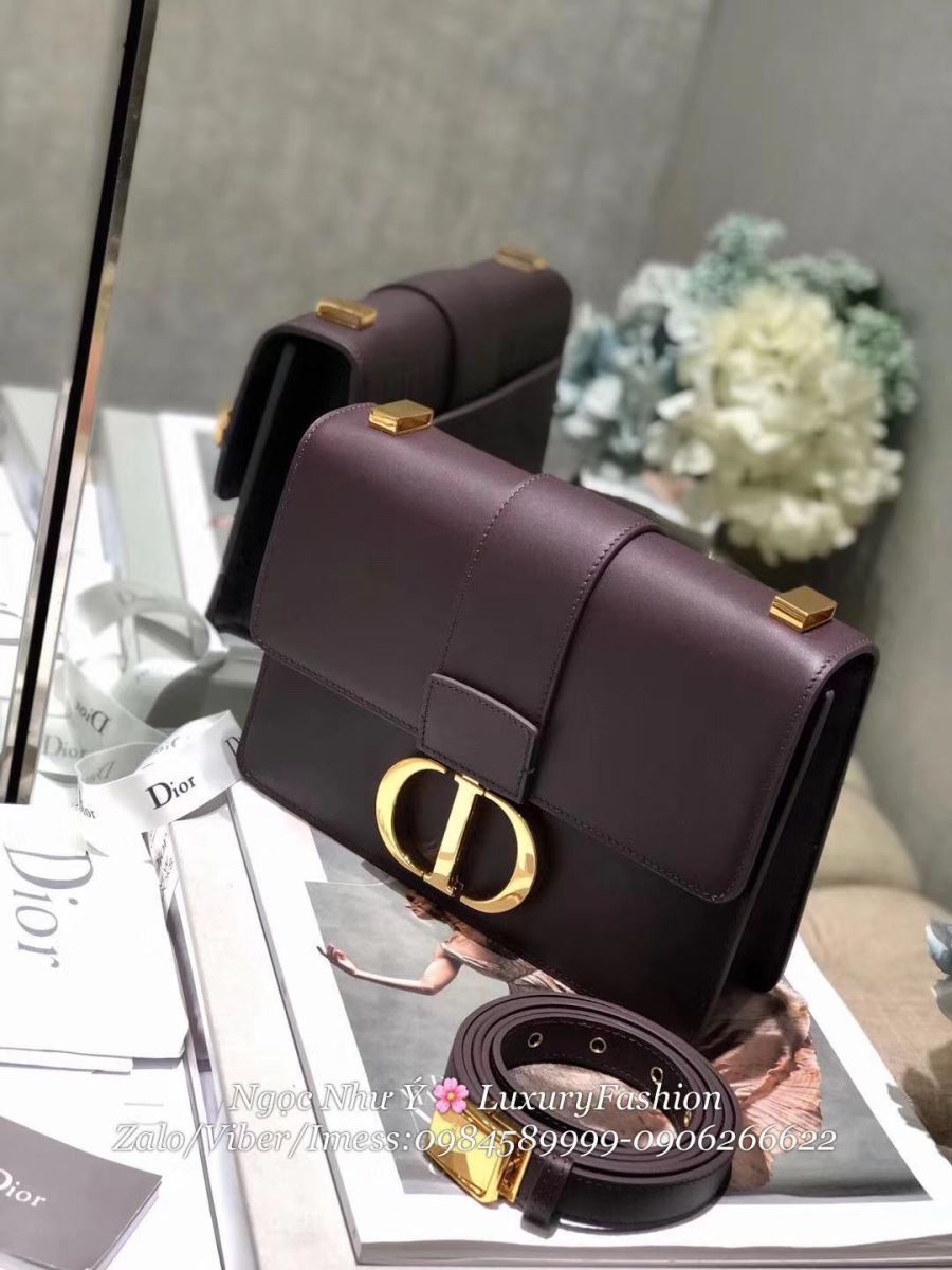 30 Montaigne Dior Storm In Smooth Burgundy Calfskin