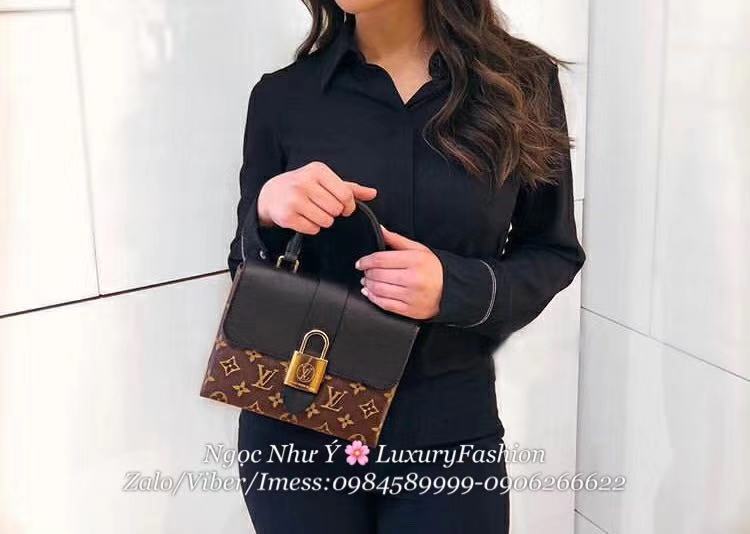LV Locky BB Monogram Canvas Bleu Jean Black