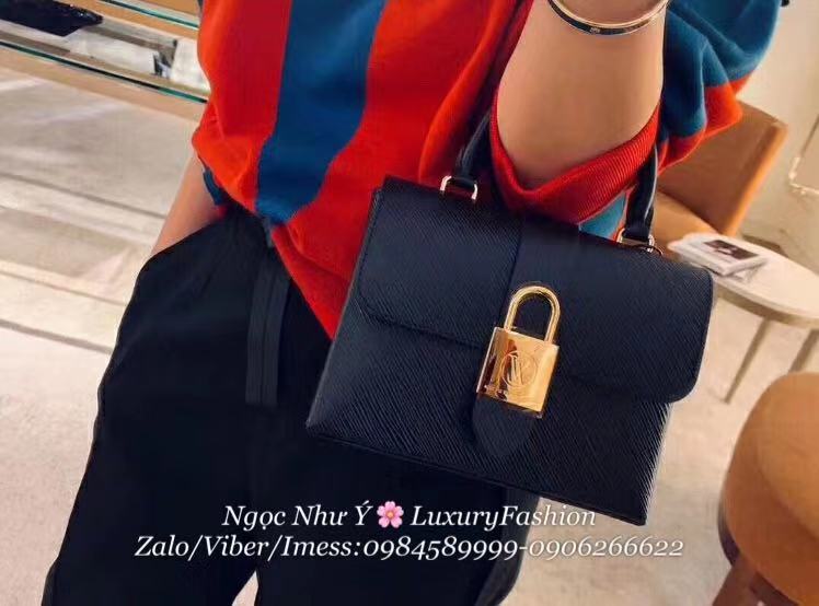 LV Locky BB Epi Leather Rose Ballenrine Black