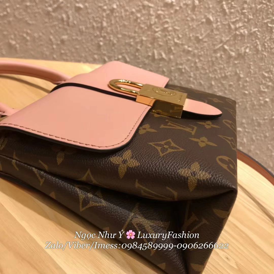 LV Locky BB Monogram Canvas Bleu Jean Rose Pink