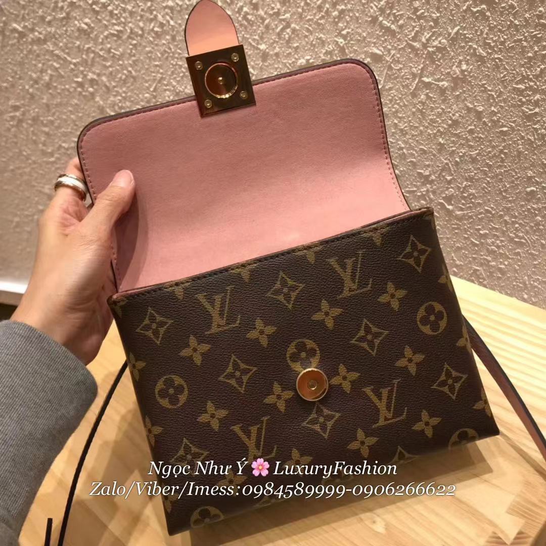 LV Locky BB Monogram Canvas Bleu Jean Rose Pink