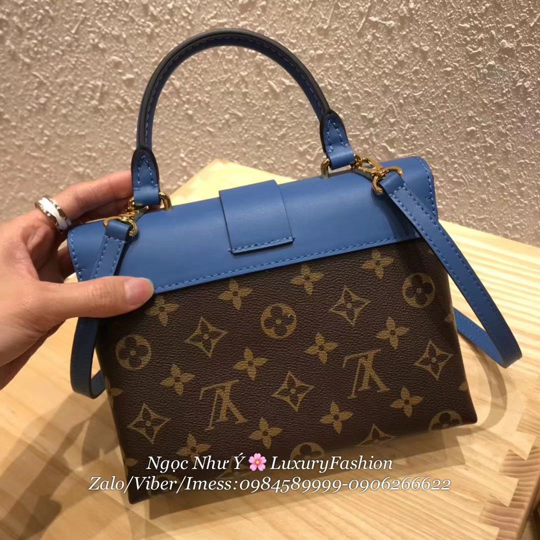 Túi xách LV Locky BB Monogram nắp màu xanh