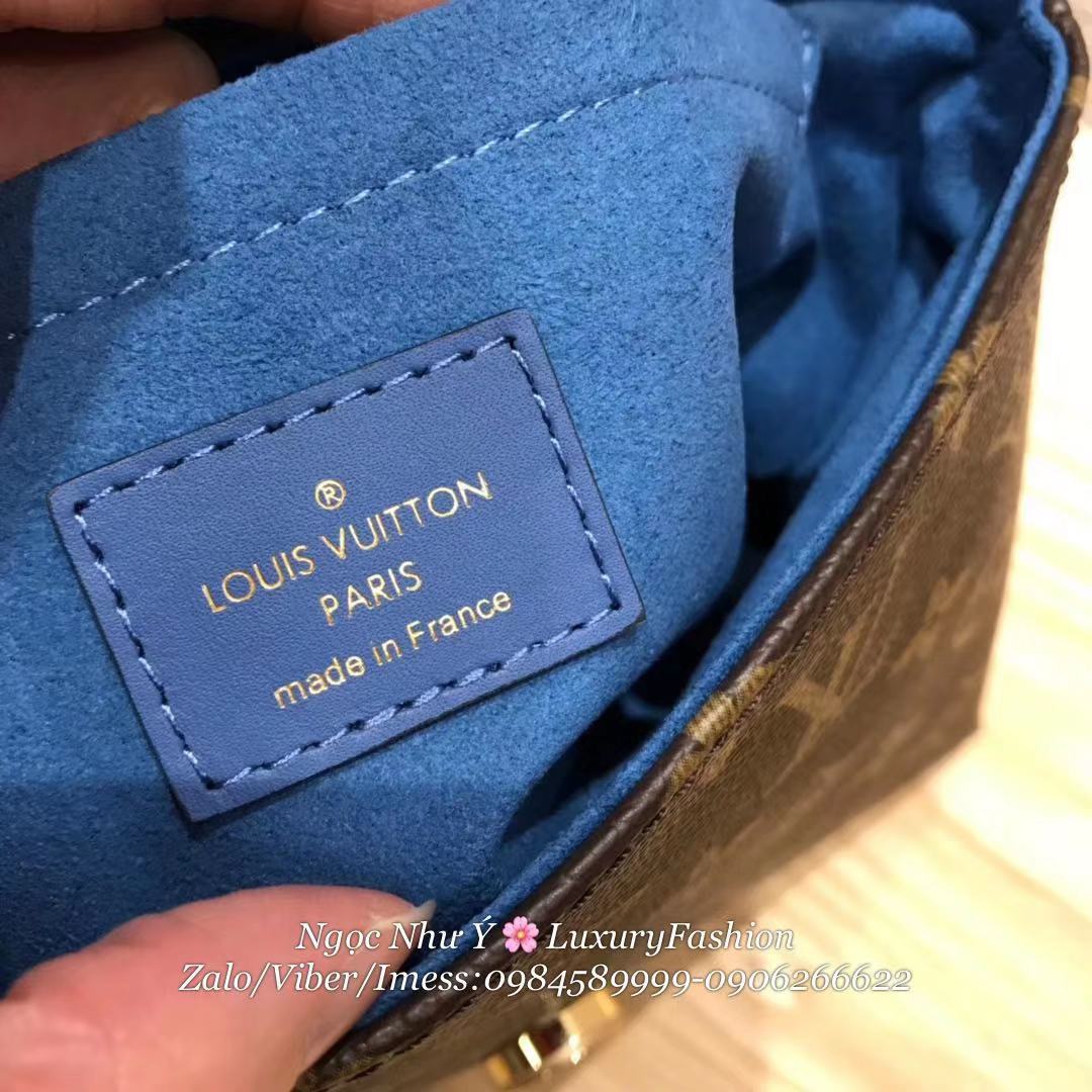 Túi xách LV Locky BB Monogram nắp màu xanh