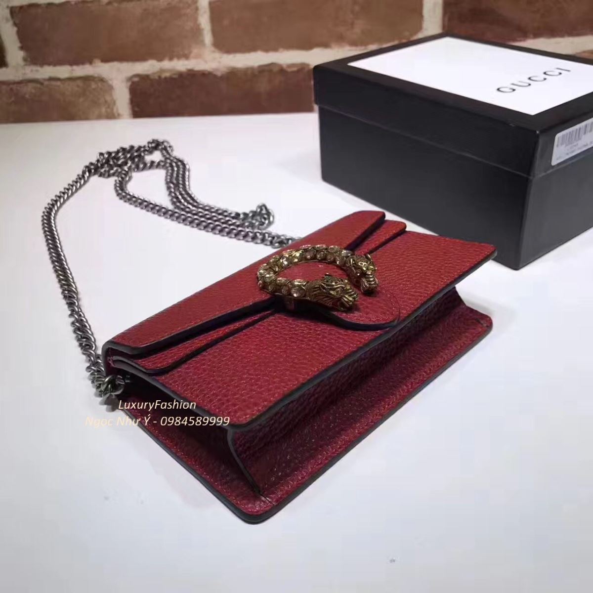 Ví Gucci Dionysus Chain màu đỏ