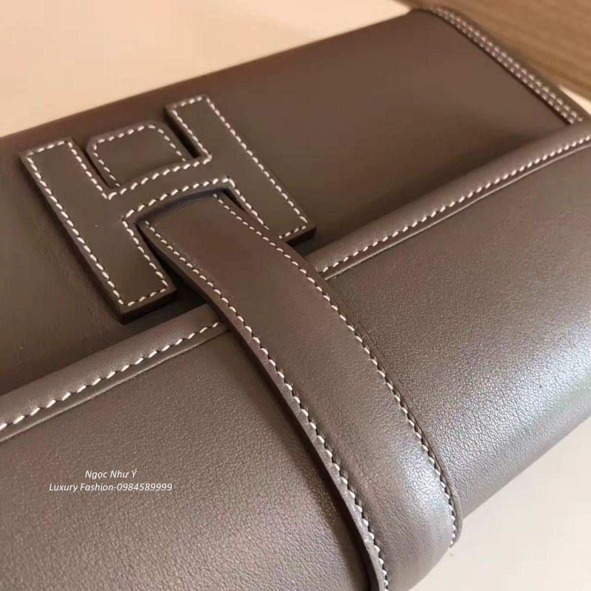 Hermes Jige Clutch Swift Etoupe