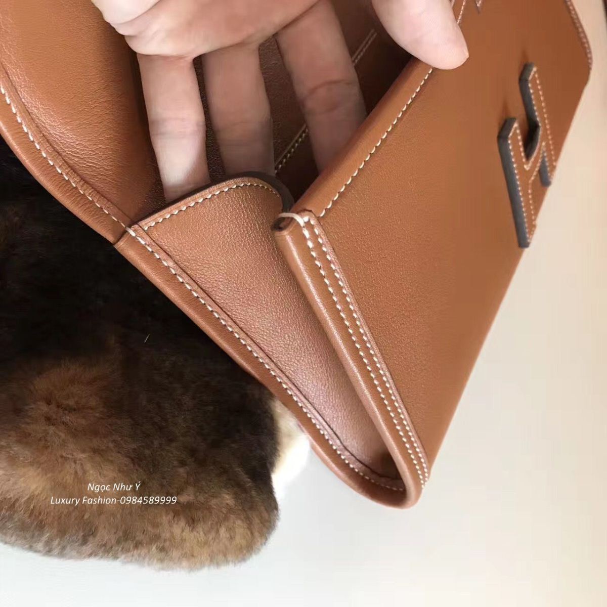Hermes Jige Clutch Swift Brown