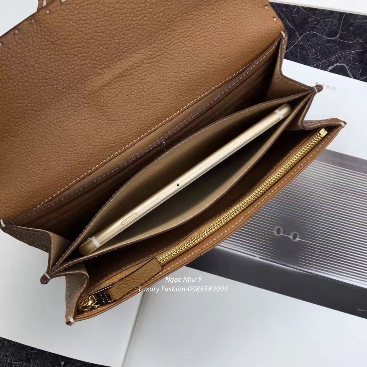 Delvaux Brillant Wallet Brown