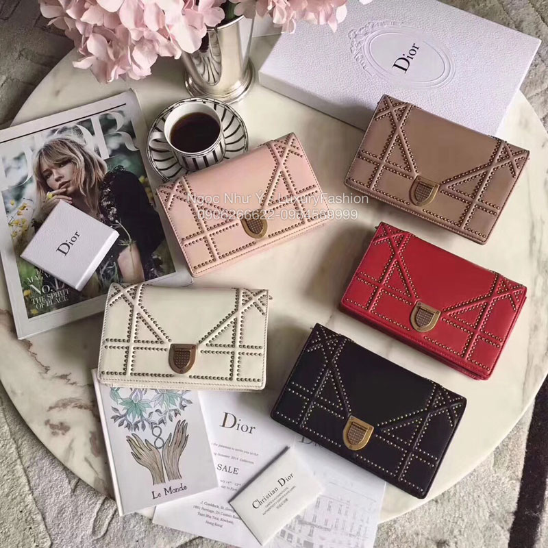 Ví Diorama Clutch màu đen