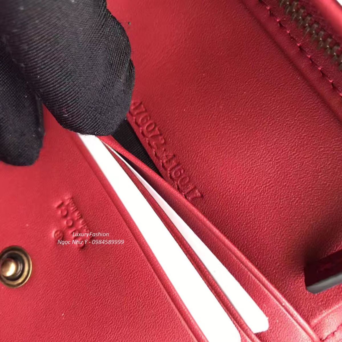 Gucci Queen Margaret Leather Card Case 