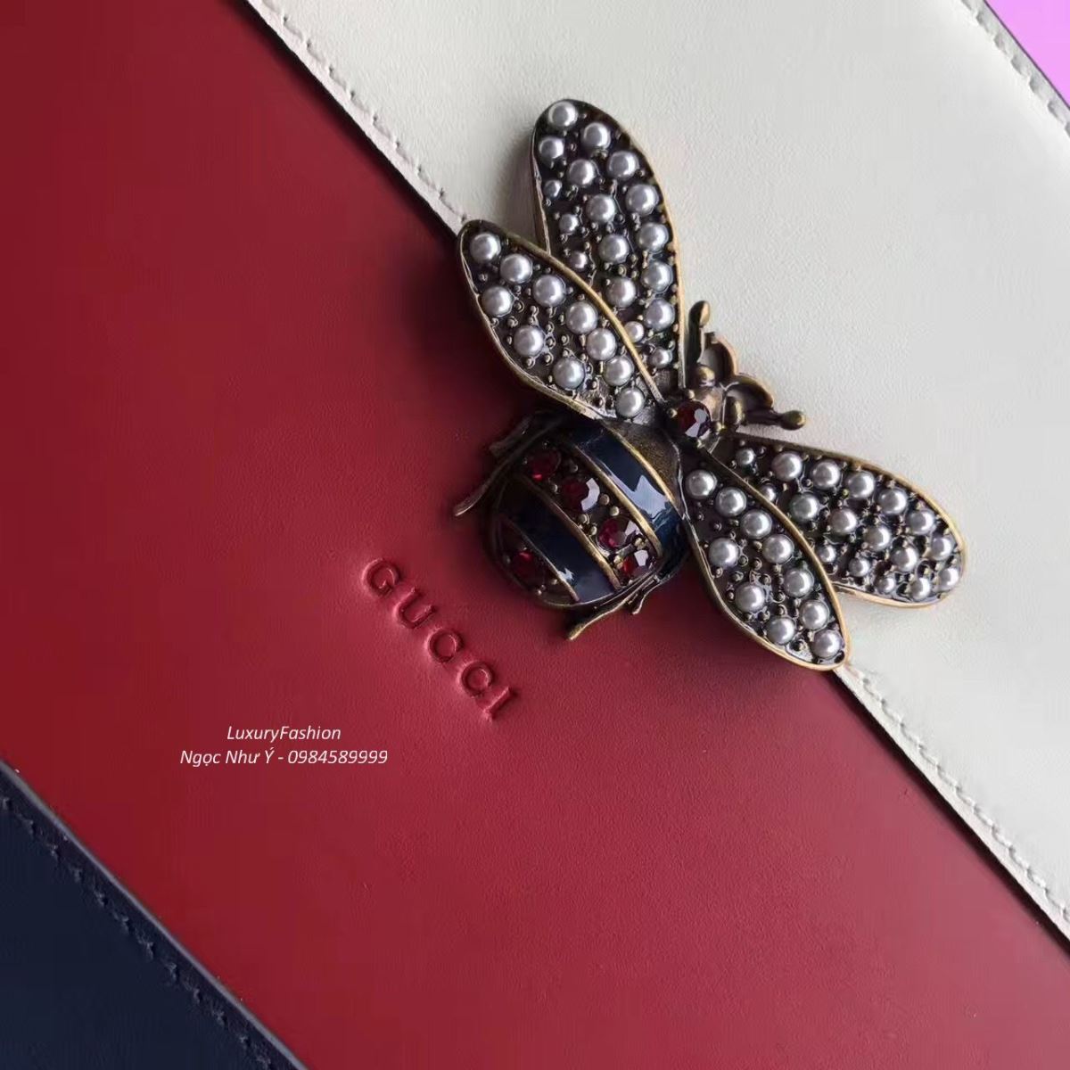 Gucci Queen Margaret Leather Pouch 