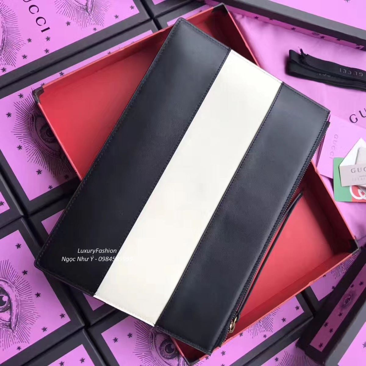 Gucci Queen Margaret Leather Pouch 
