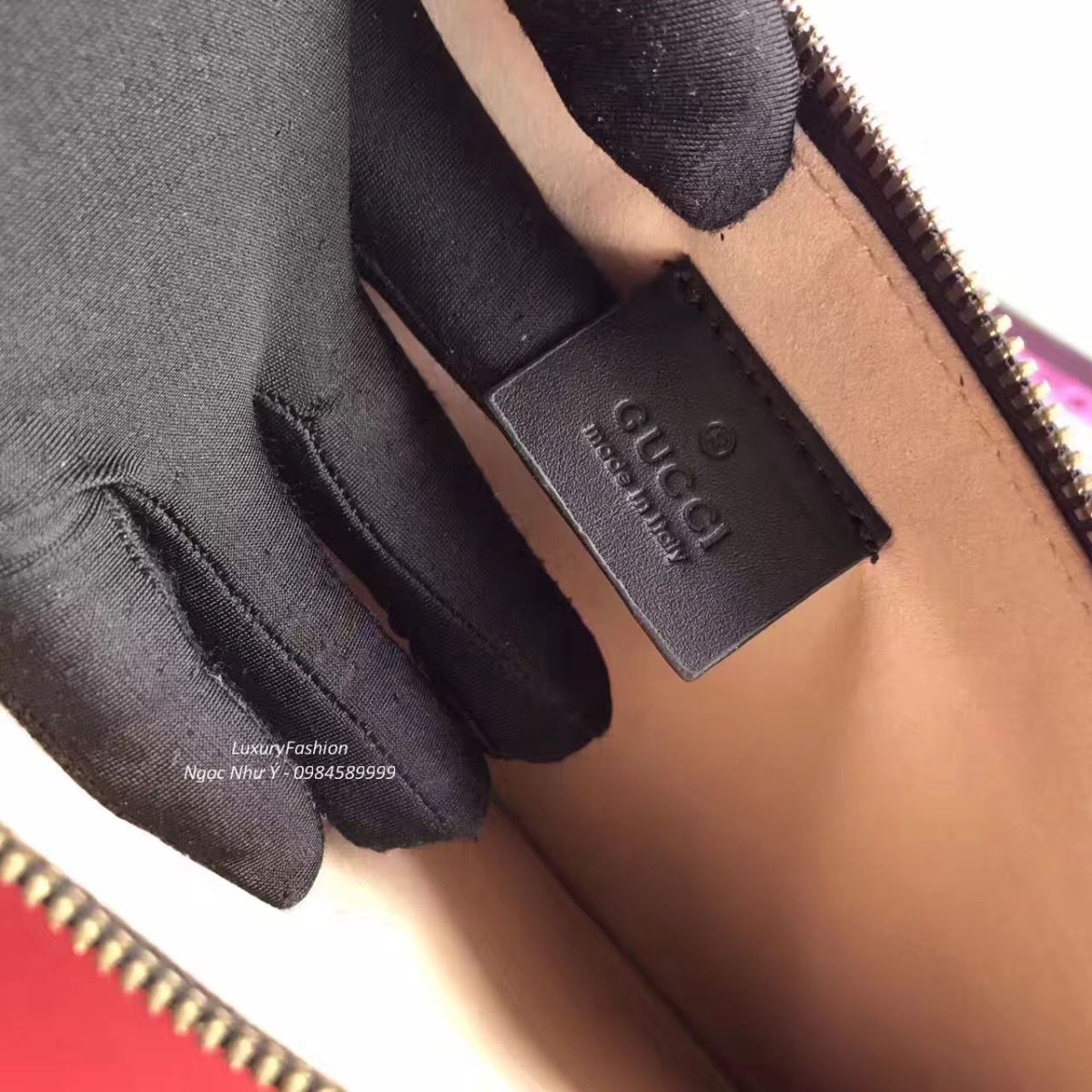 Gucci Queen Margaret Leather Pouch 