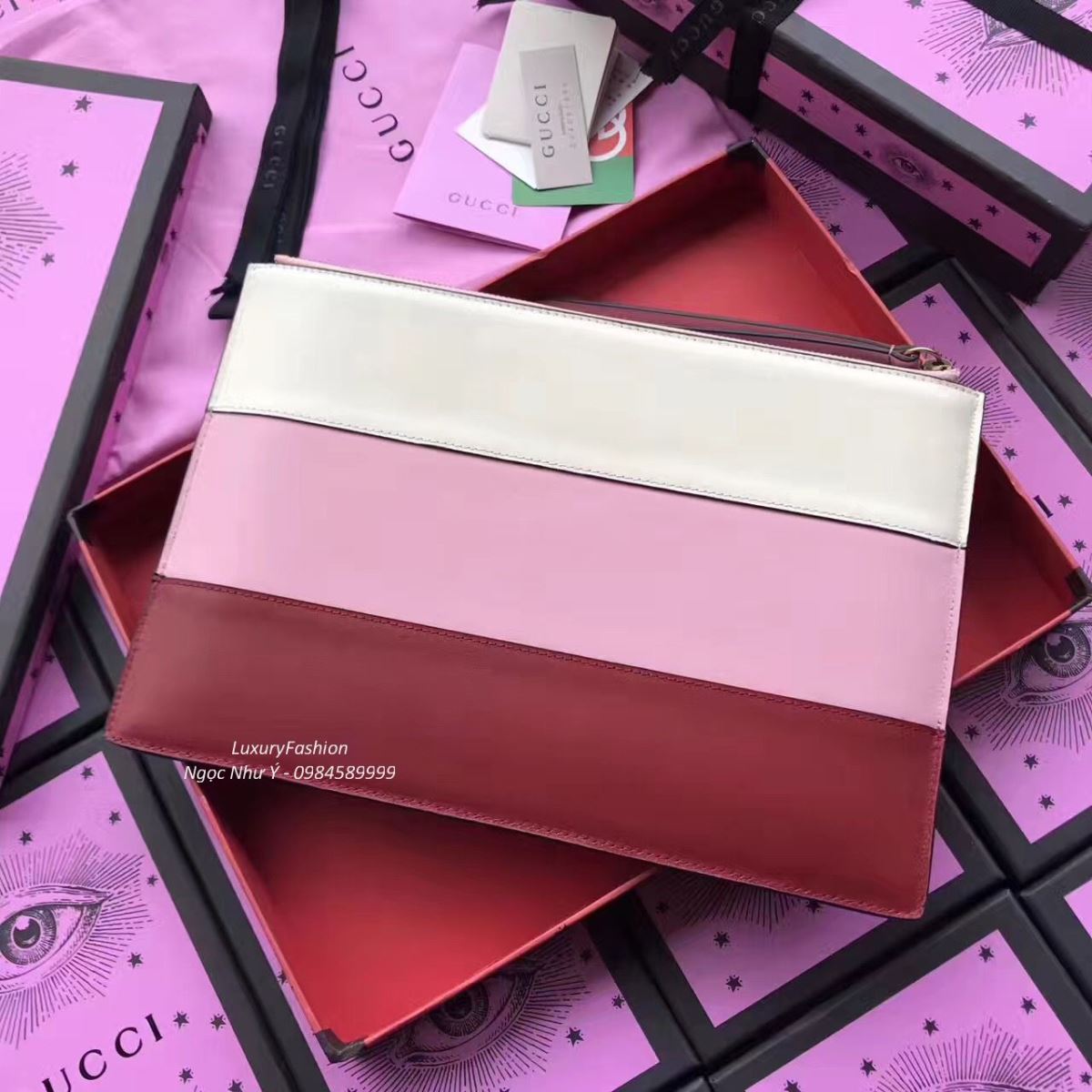 Gucci Queen Margaret Leather Pouch 