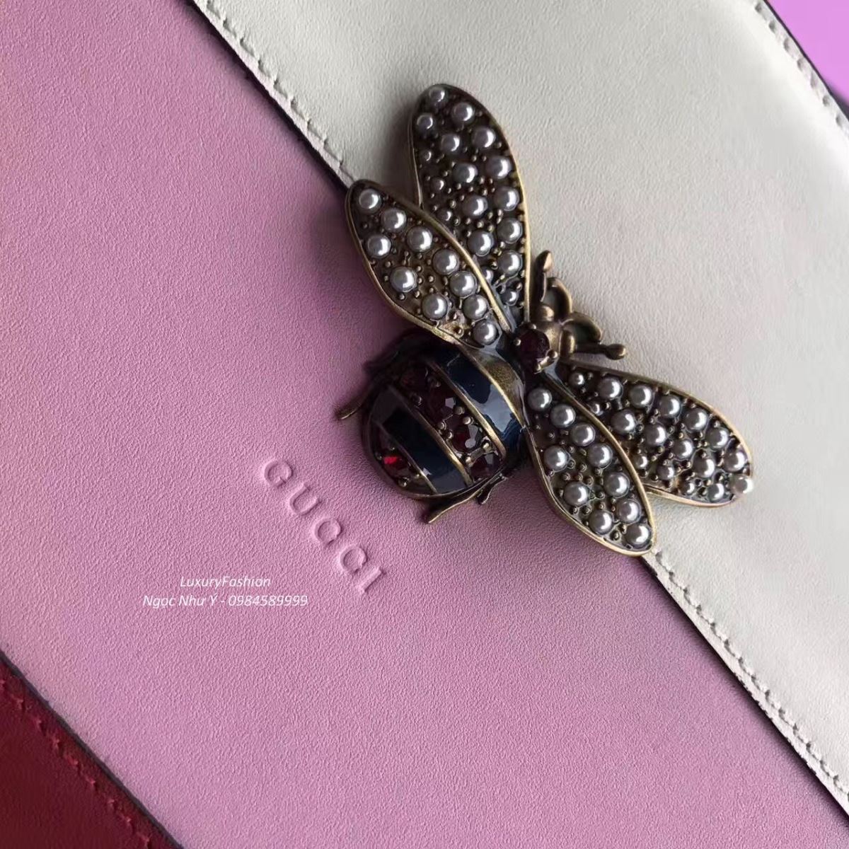 Gucci Queen Margaret Leather Pouch 