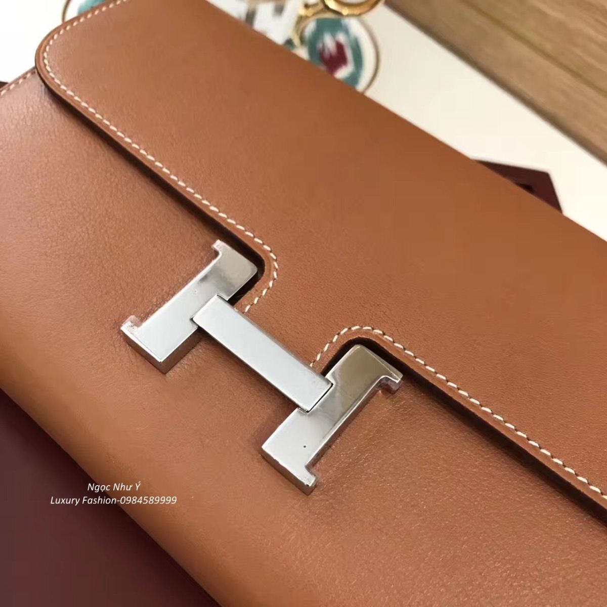 Hermes Constance Wallet Swift Brown