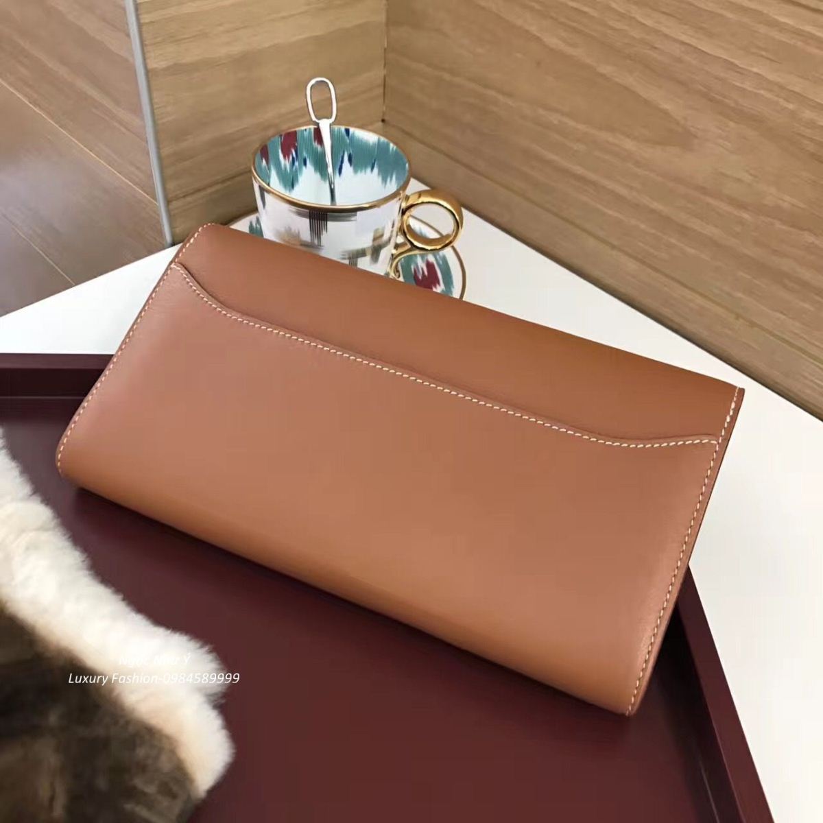 Hermes Constance Wallet Swift Brown