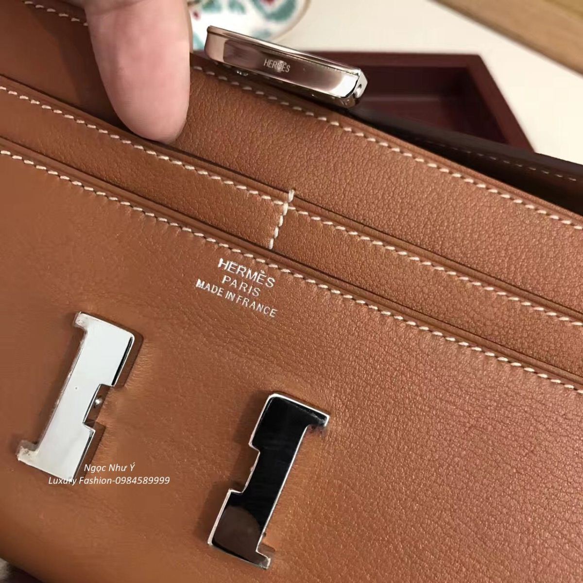 Hermes Constance Wallet Swift Brown